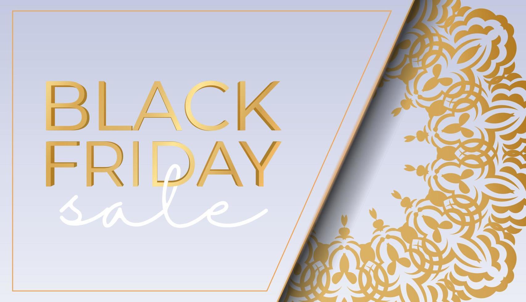 Beige round pattern black friday sale poster vector