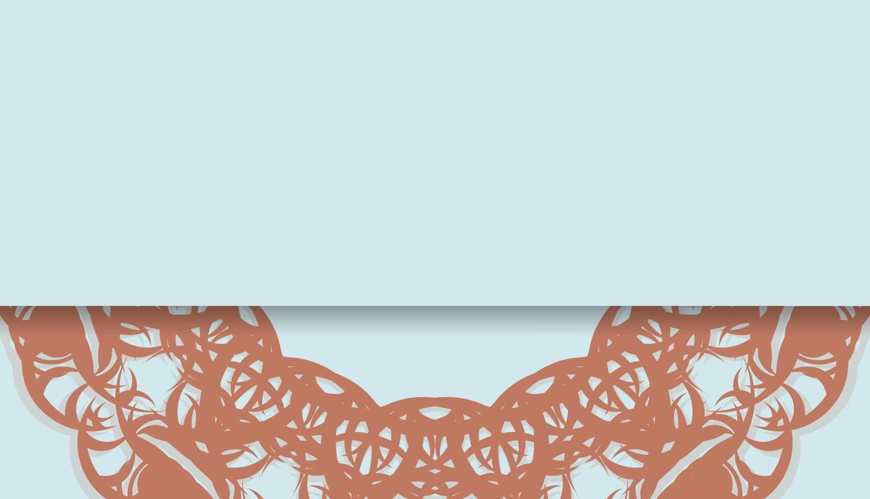 Background in aquamarine color with greek coral pattern for design under your text vector