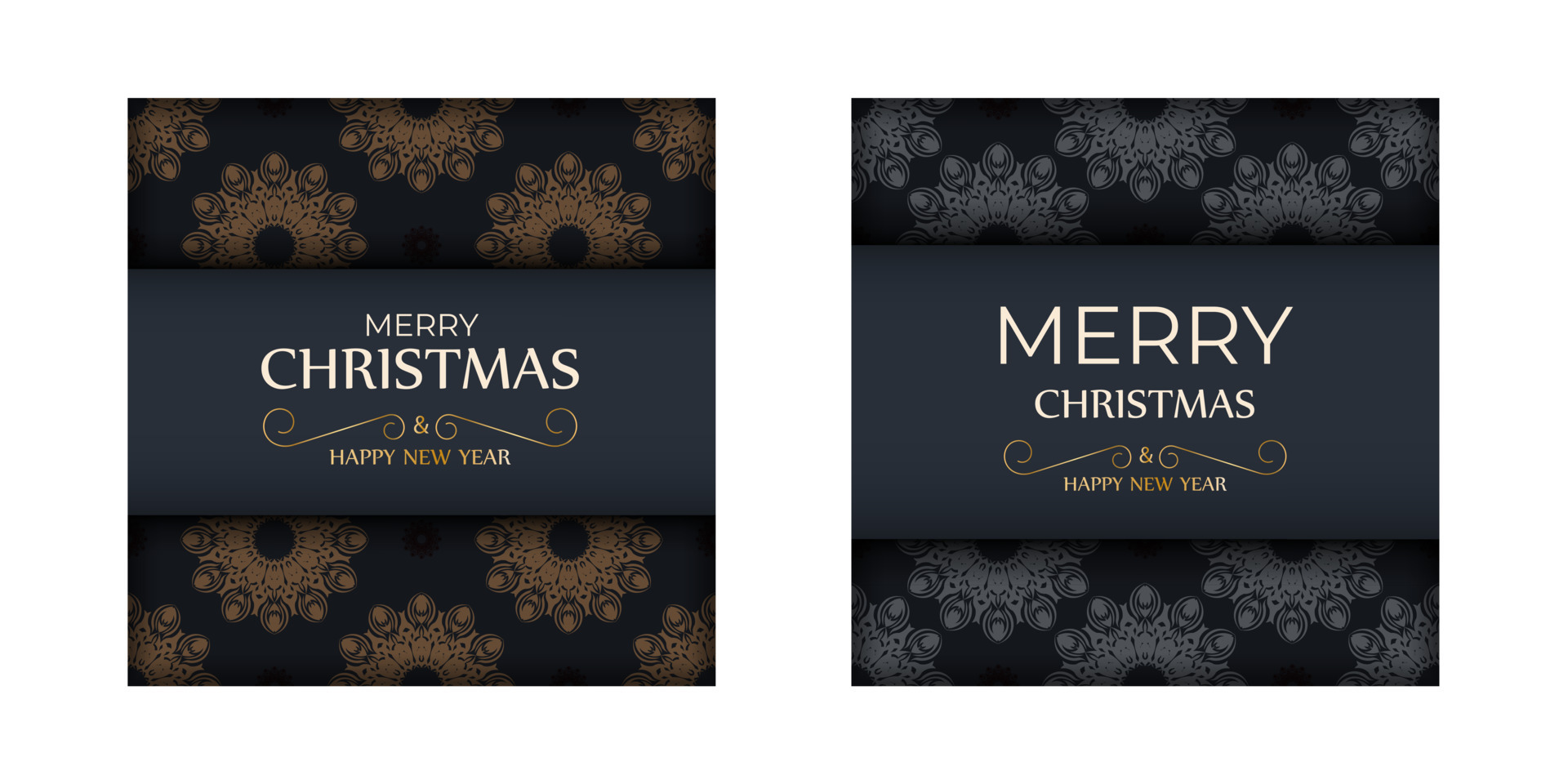 Vector Poster Happy New Year Abstract Patterns Merry Christmas Ready-to