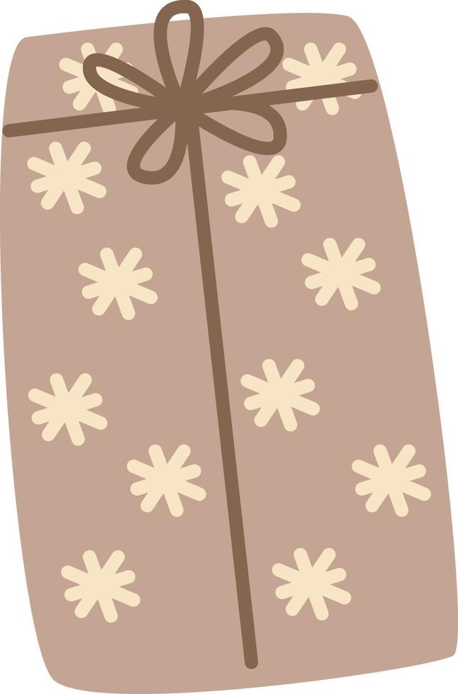 Gift box in beige tones. vector