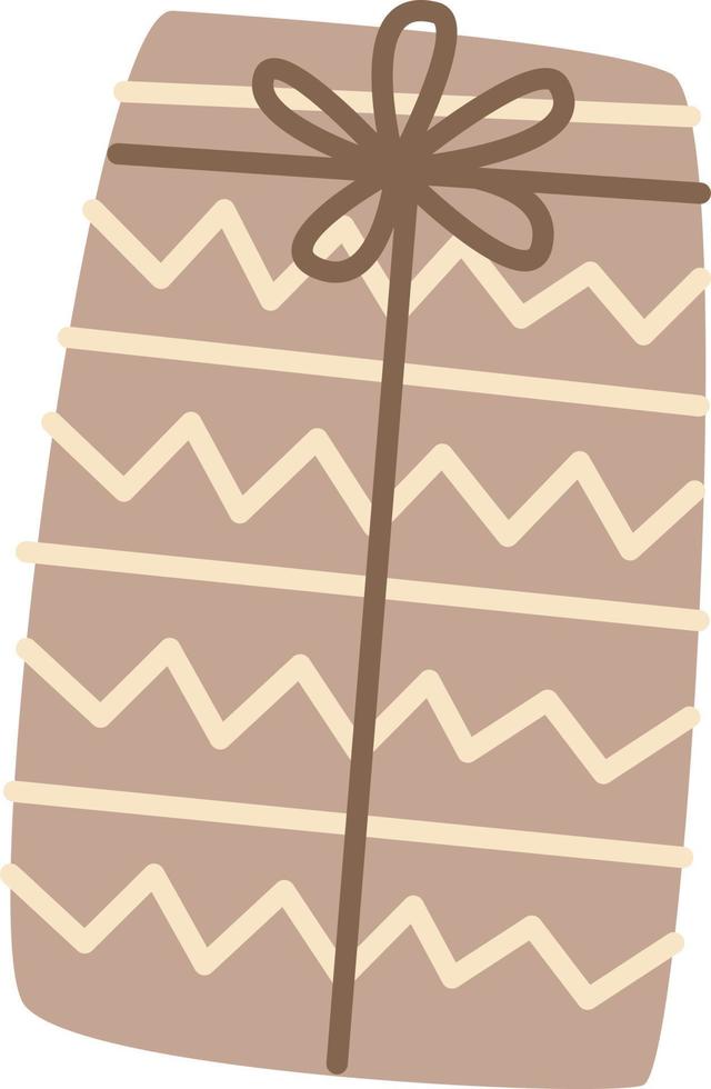 Gift box in beige tones. vector