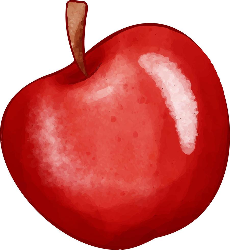 Red apple drawing 13671272 Vector Art at Vecteezy