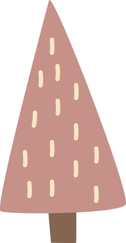 Beige Christmas tree. vector