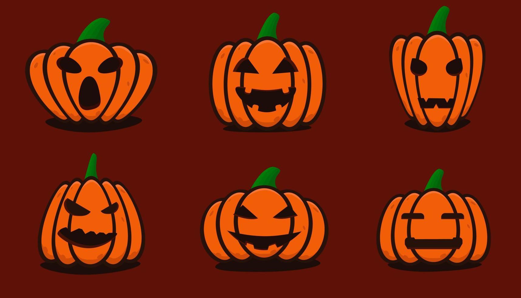 vector premium calabaza emoción feliz halloween colección