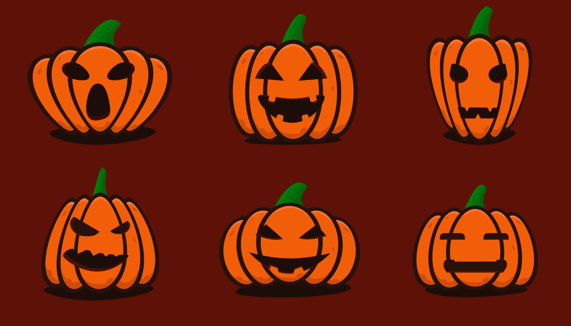 Premium Vector  Black scary, funny and horror faces of halloween pumpkin  or ghost.