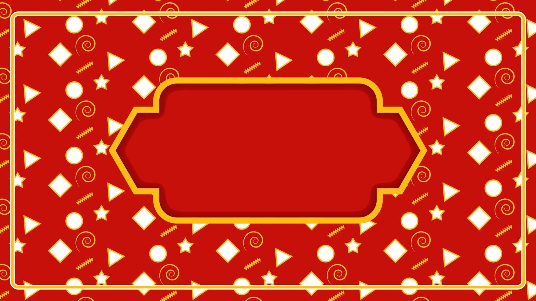 Abstract basic shape background in red colors vector