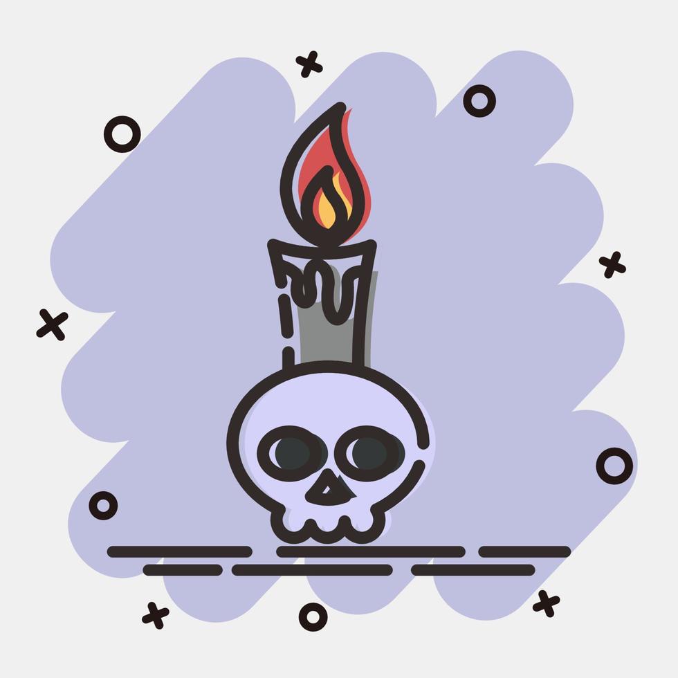 Icon candle. Day of the dead celebration elements. Icons in comic style. Good for prints, posters, logo, party decoration, greeting card, etc. vector