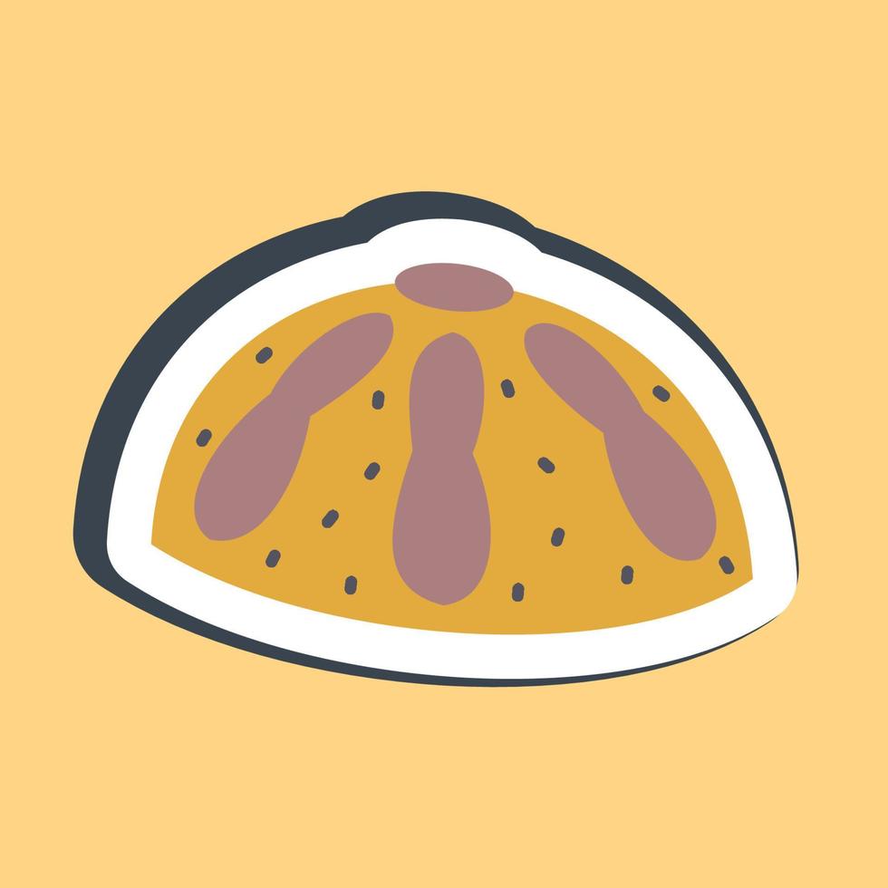 Sticker bread of the dead. Day of the dead celebration elements. Good for prints, posters, logo, party decoration, greeting card, etc. vector