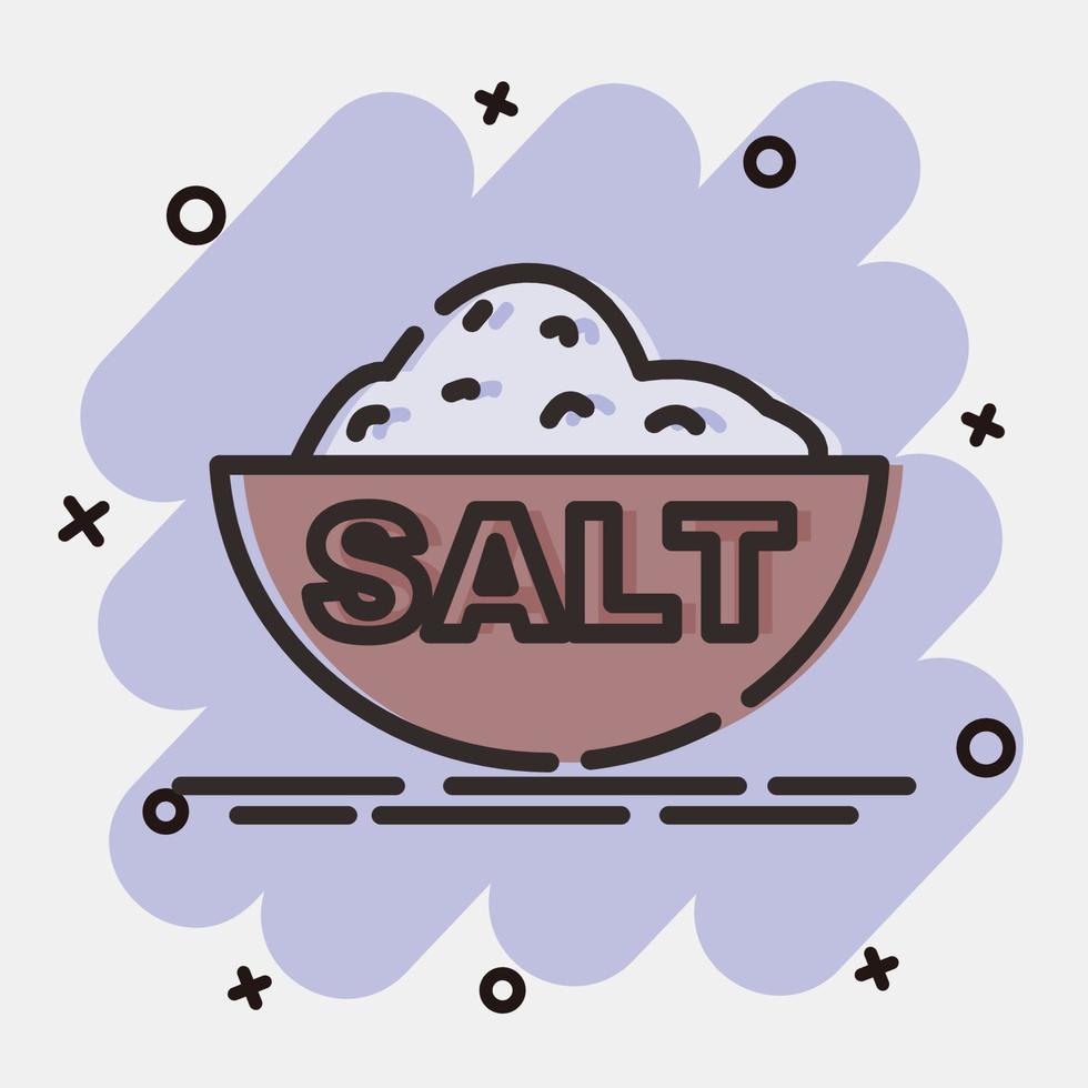 Icon salt. Day of the dead celebration elements. Icons in comic style. Good for prints, posters, logo, party decoration, greeting card, etc. vector