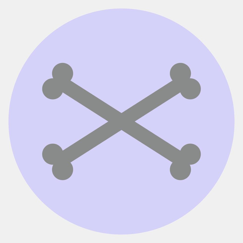 Icon crossbones. Day of the dead celebration elements. Icons in color mate style. Good for prints, posters, logo, party decoration, greeting card, etc. vector