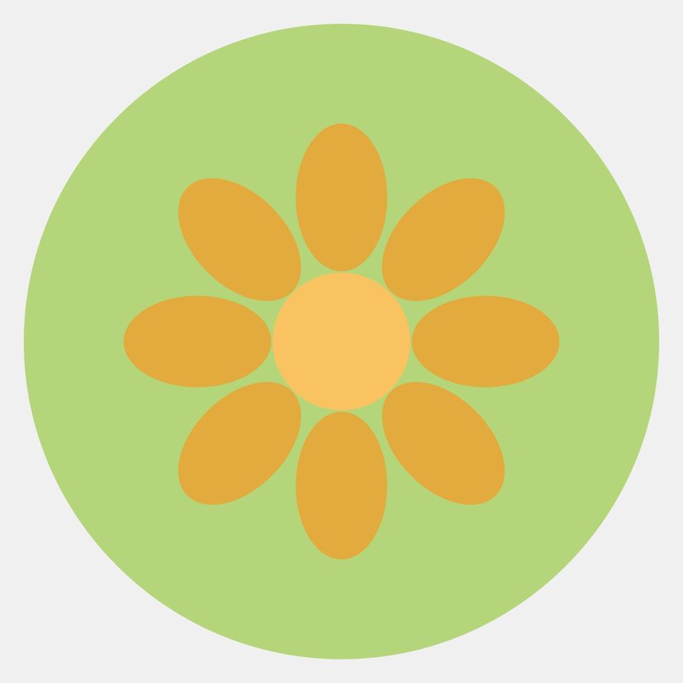 Icon marigolds flower. Day of the dead celebration elements. Icons in color mate style. Good for prints, posters, logo, party decoration, greeting card, etc. vector