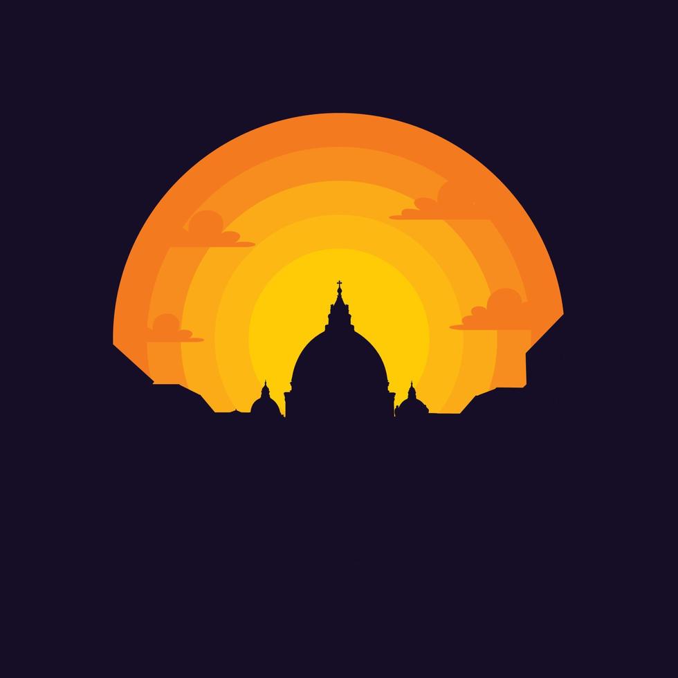 Vatican view vector illustration