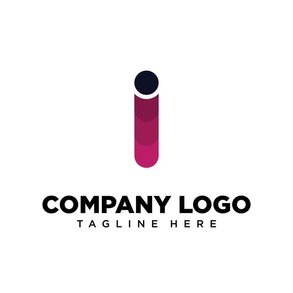 Logo design letter I suitable for company, community, personal logos, brand logos vector