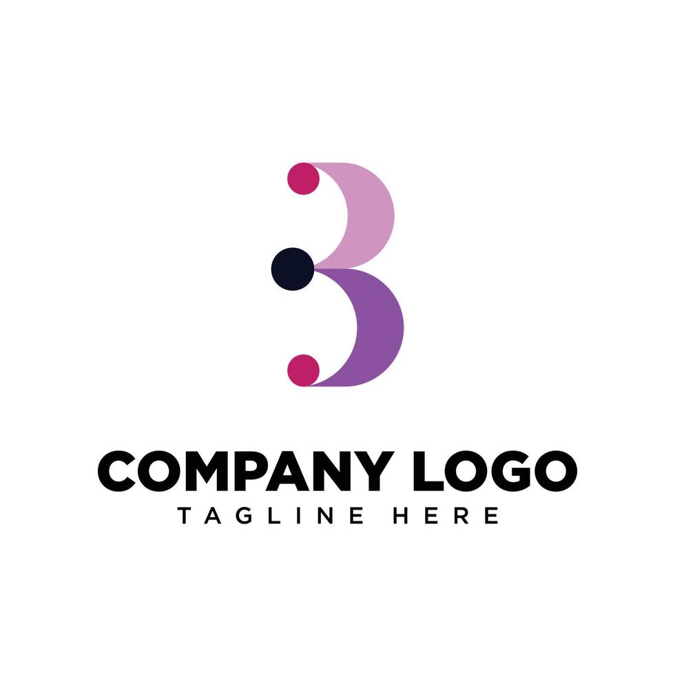 diseño de logotipo letra b, adecuado para empresa, comunidad, logotipos personales, logotipos de marca vector