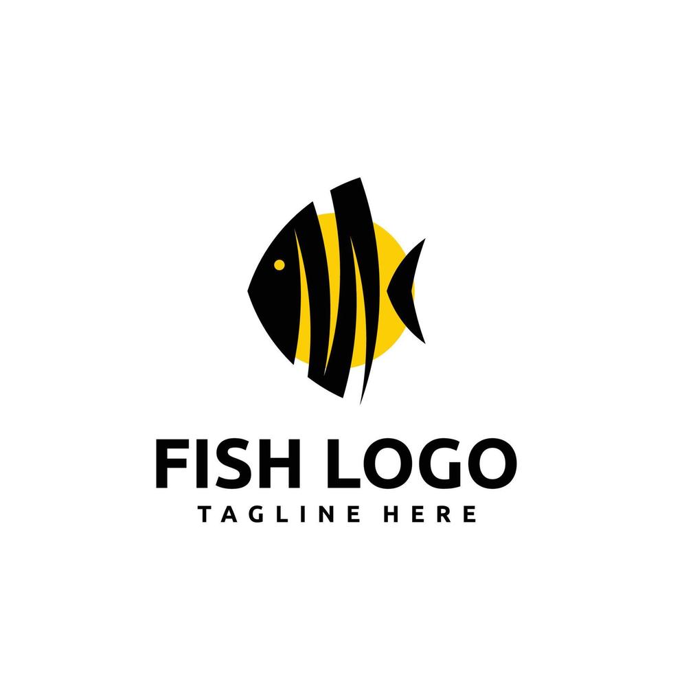 diseño de logotipo de pescado para empresa comercial logotipo logotipo vector icono etiqueta emblema