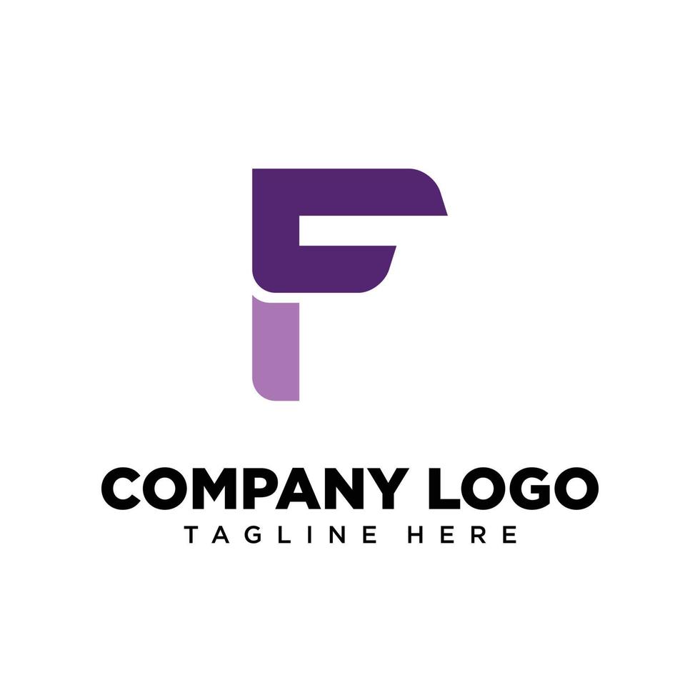 letra de diseño de logotipo f adecuada para empresa, comunidad, logotipos personales, logotipos de marca vector