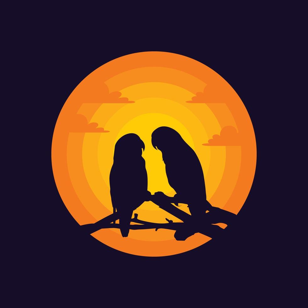 Lovebird vector illustration