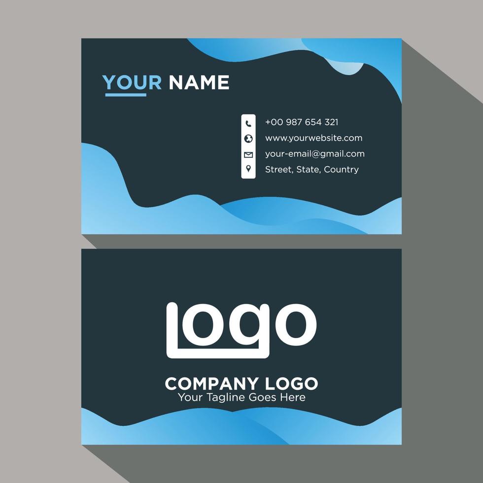 Business card design for business people vector