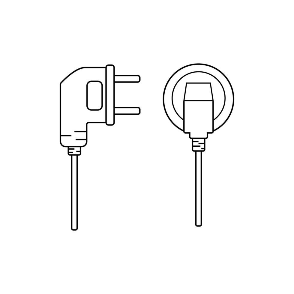 vector de icono de enchufe eléctrico en estilo moderno. eps 10