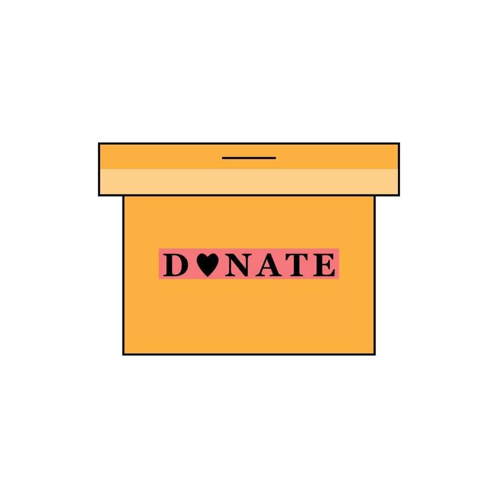 charity box vector icon in modern style