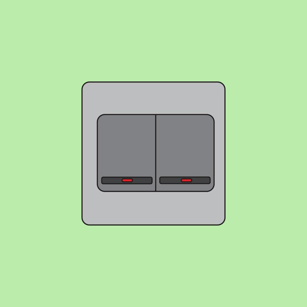 flat power socket icon with vector illustration
