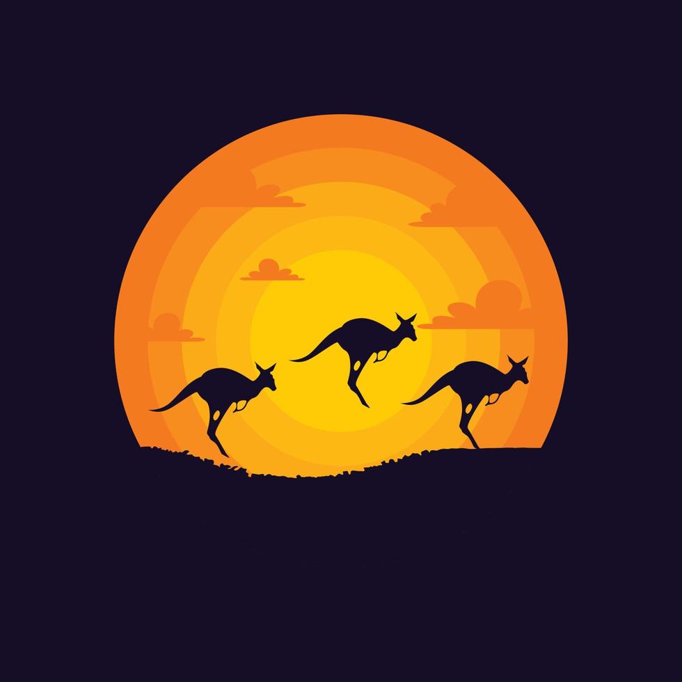 Kangaroo vector illustration