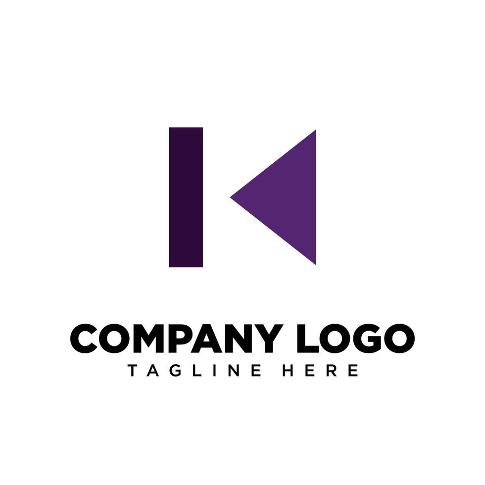 letra de diseño de logotipo k adecuada para empresa, comunidad, logotipos personales, logotipos de marca vector