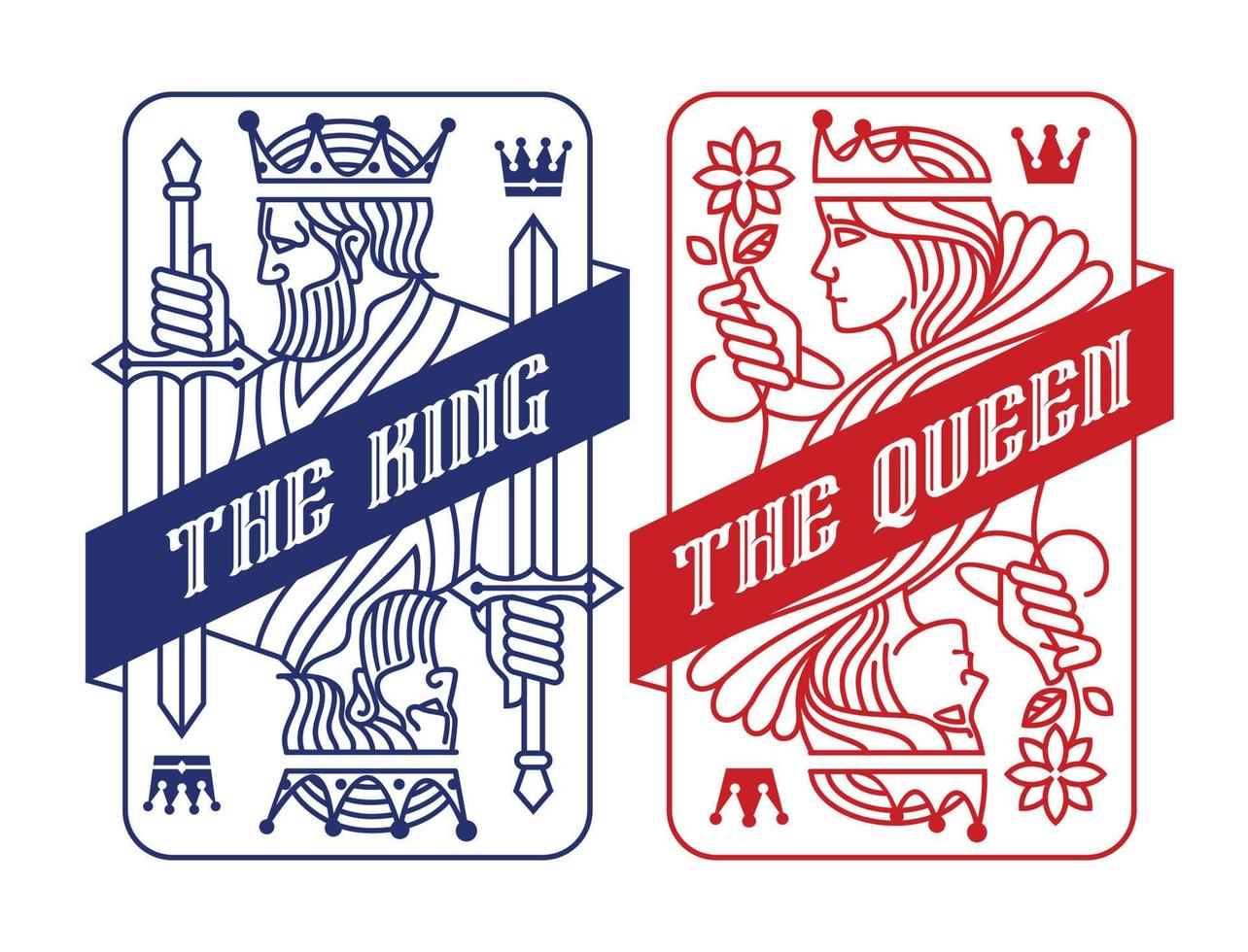 King and queen Playing Card 13672306 Vector Art at Vecteezy