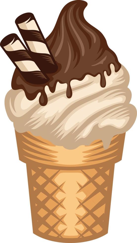 chocolate ice cream cone clip art