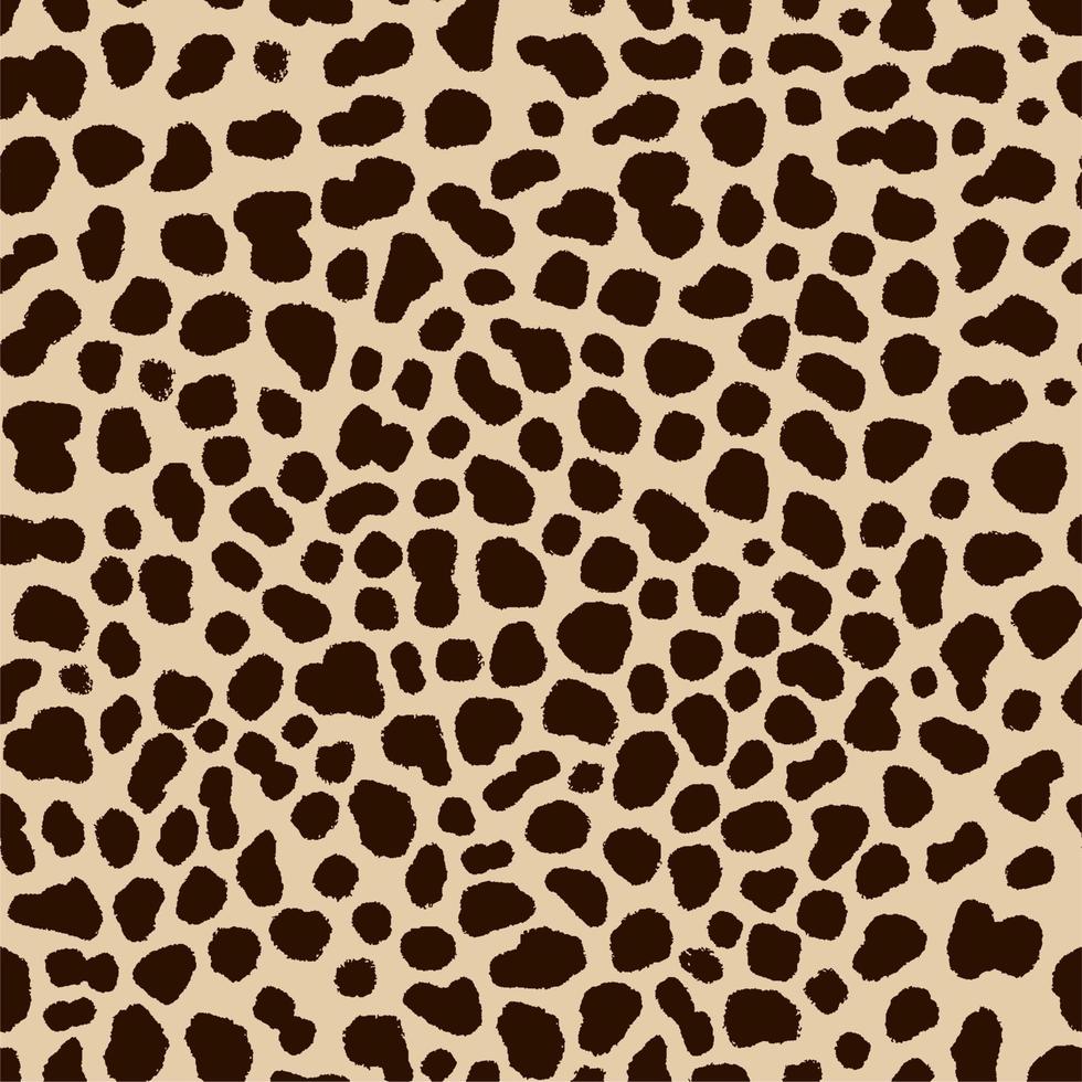 seamless pattern of cheetah skin in hand drawing style illustration vector