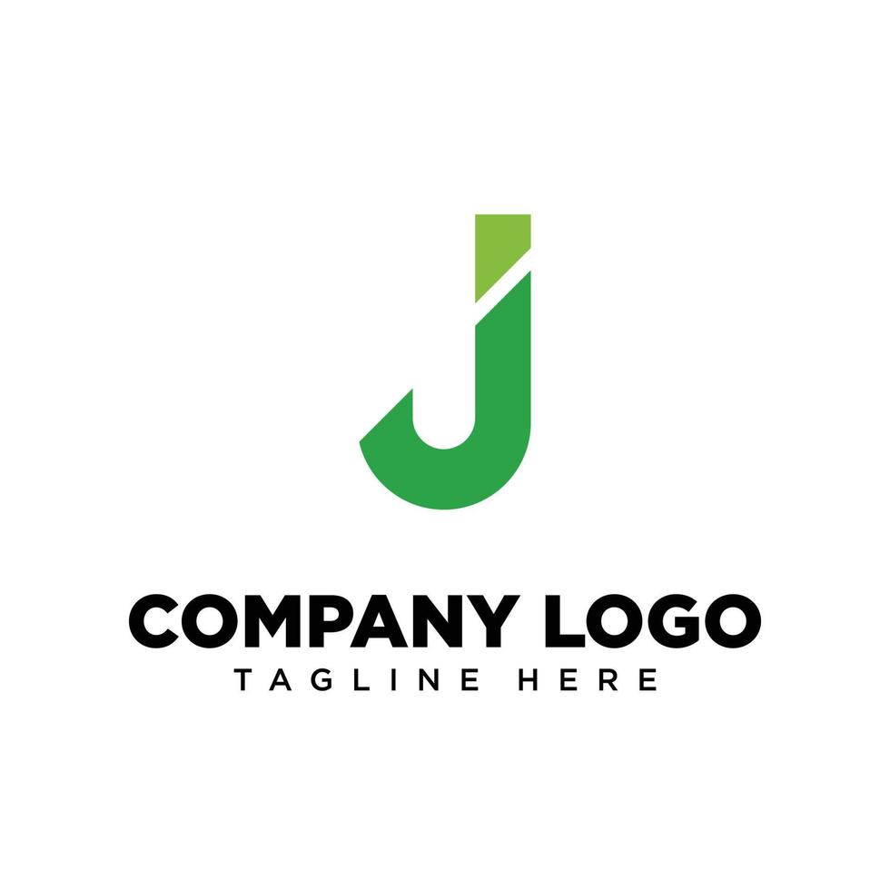 letra de diseño de logotipo j adecuada para empresa, comunidad, logotipos personales, logotipos de marca vector