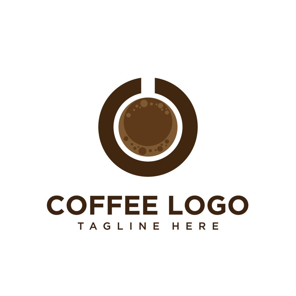diseño de logotipos de café para tiendas, cafeterías, restaurantes, etiquetas y empresas comerciales de cafeterías vector