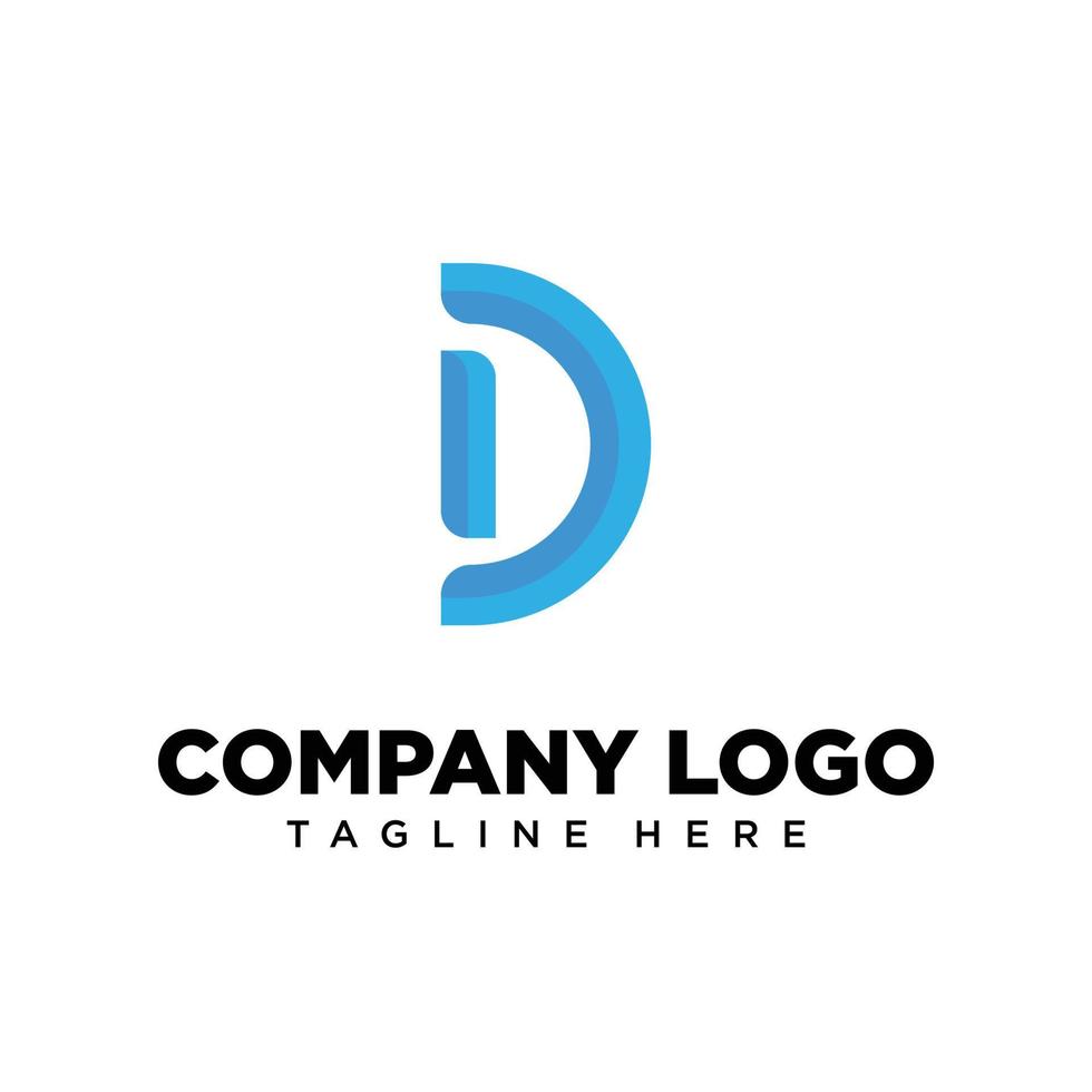 Logo design letter D suitable for company, community, personal logos, brand logos vector