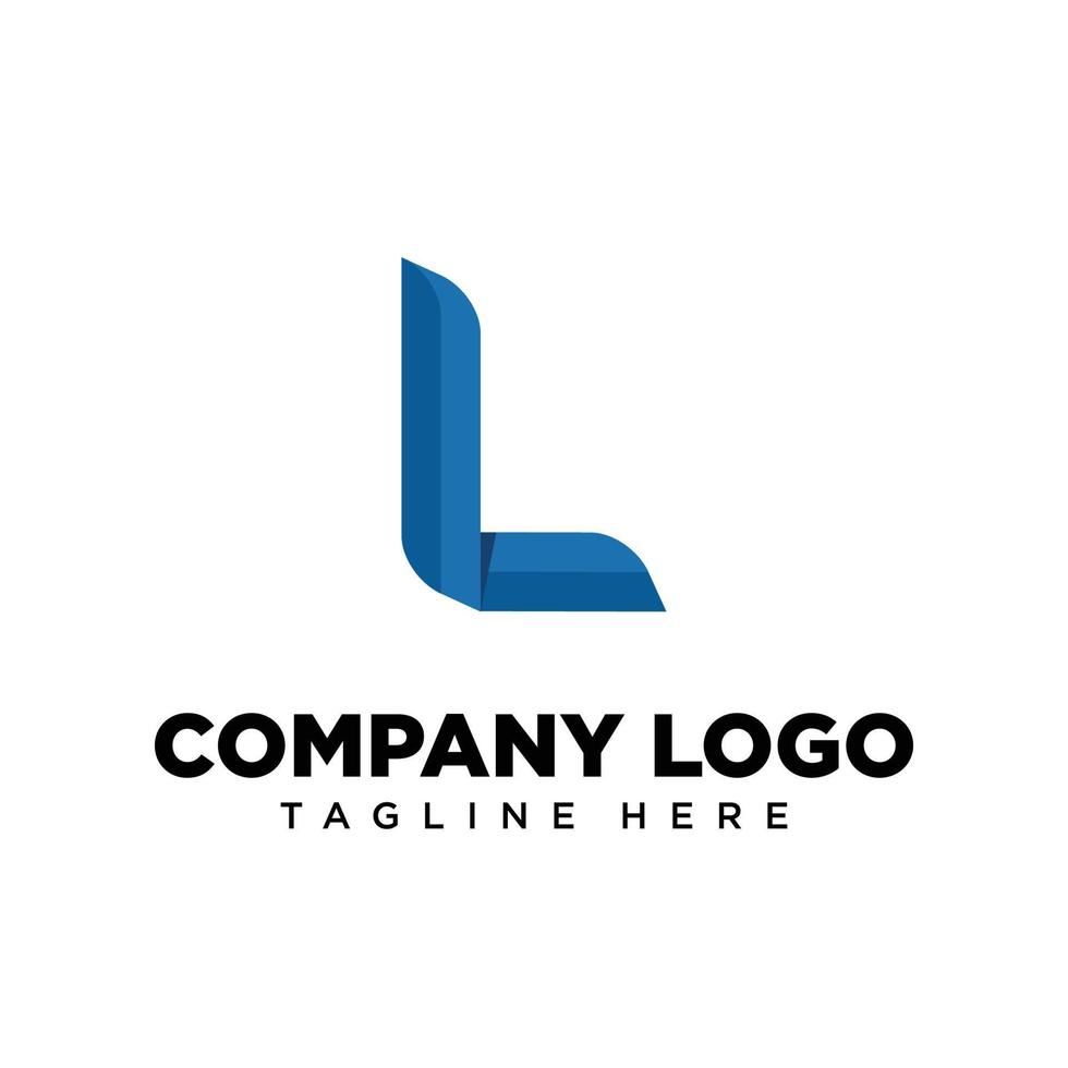 letra de diseño de logotipo l adecuada para empresa, comunidad, logotipos personales, logotipos de marca vector