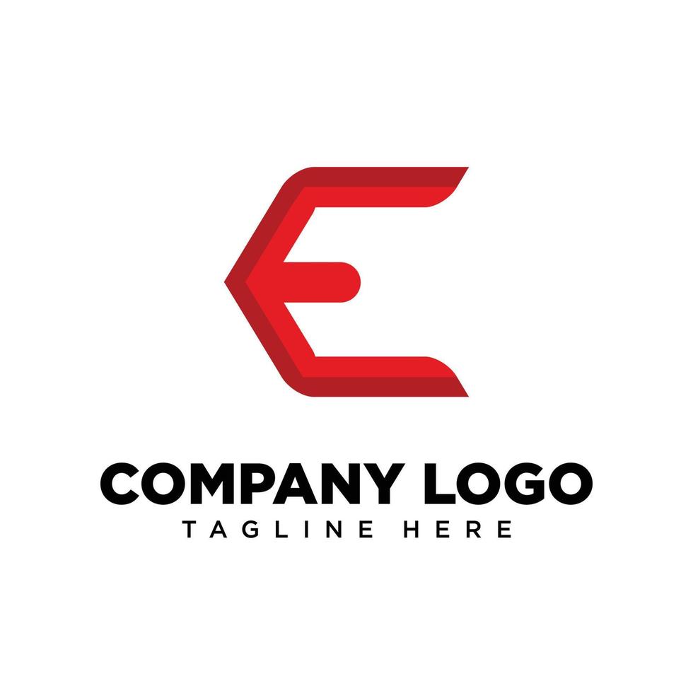 Logo design letter E suitable for company, community, personal logos, brand logos vector