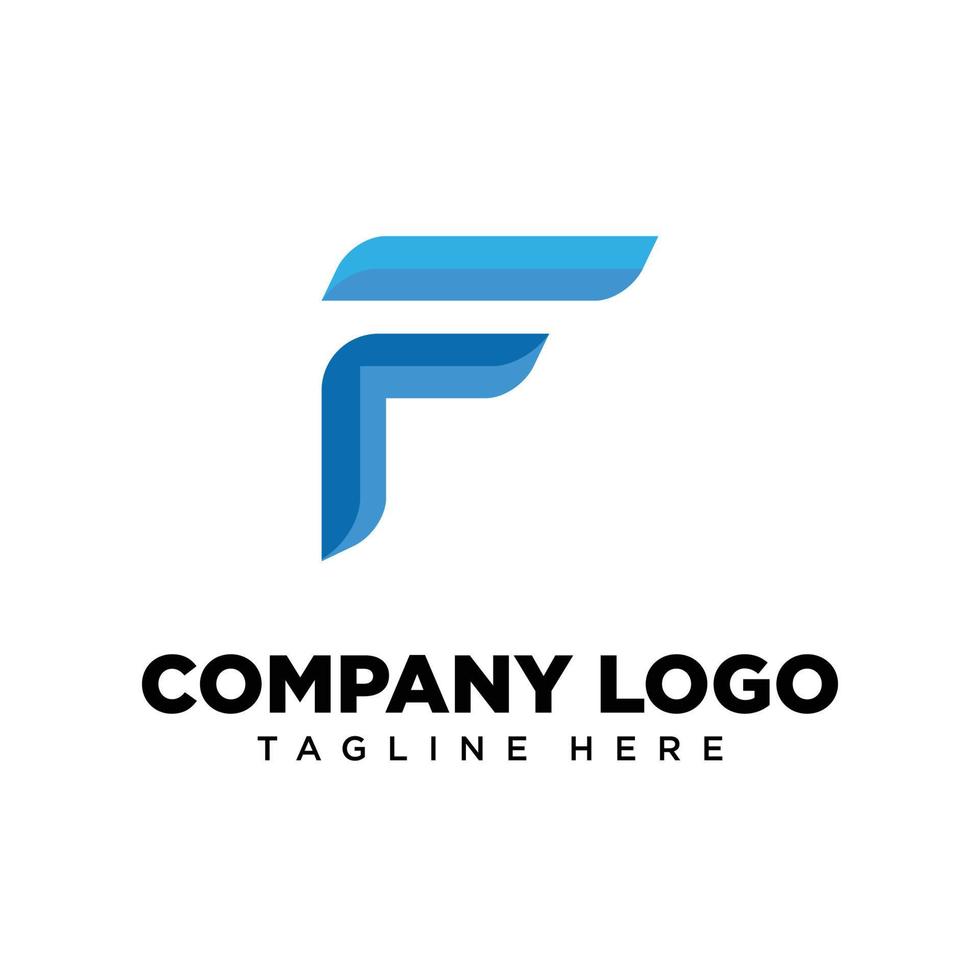 letra de diseño de logotipo f adecuada para empresa, comunidad, logotipos personales, logotipos de marca vector