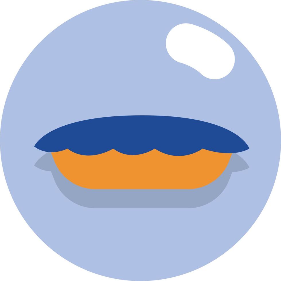 Blue pie, illustration, vector on a white background.