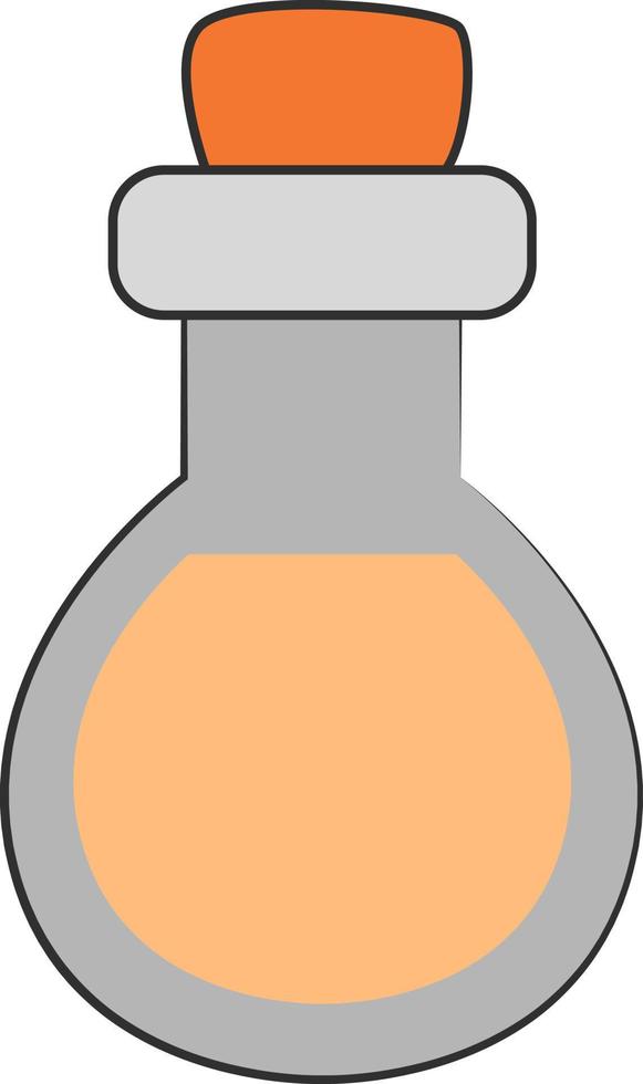 Poison in bottle, illustration, on a white background. vector