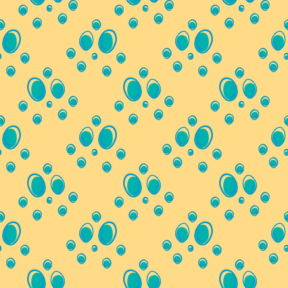 Blue bubbles , seamless pattern on a oker background. vector