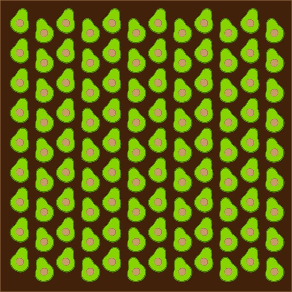 Avocado wallpaper, illustration, vector on white background.