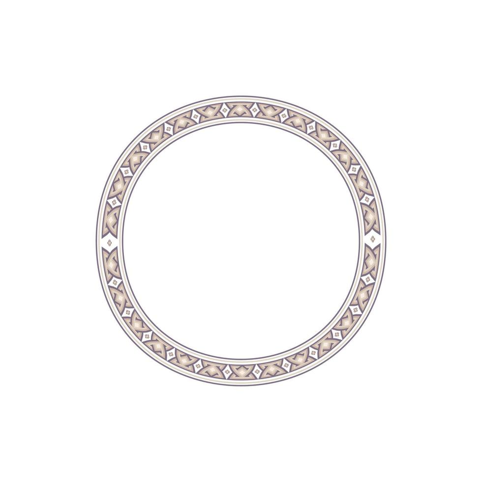 tribal circle frame ornament vector