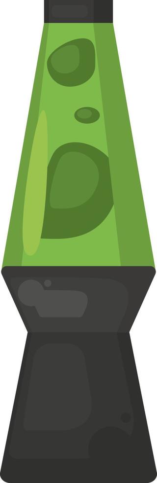 Green lava lamp, illustration, vector on white background