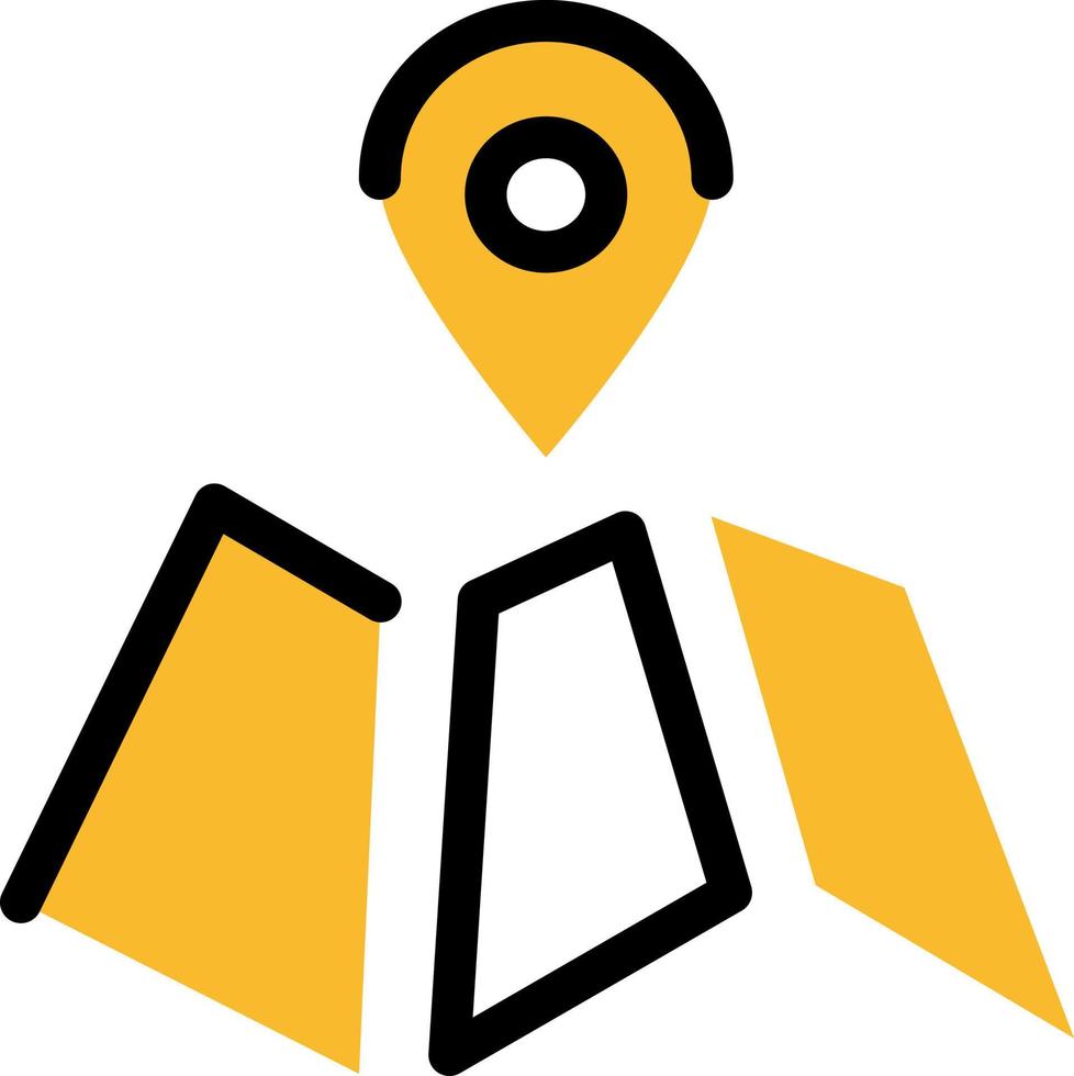 Car map, illustration, vector on a white background.