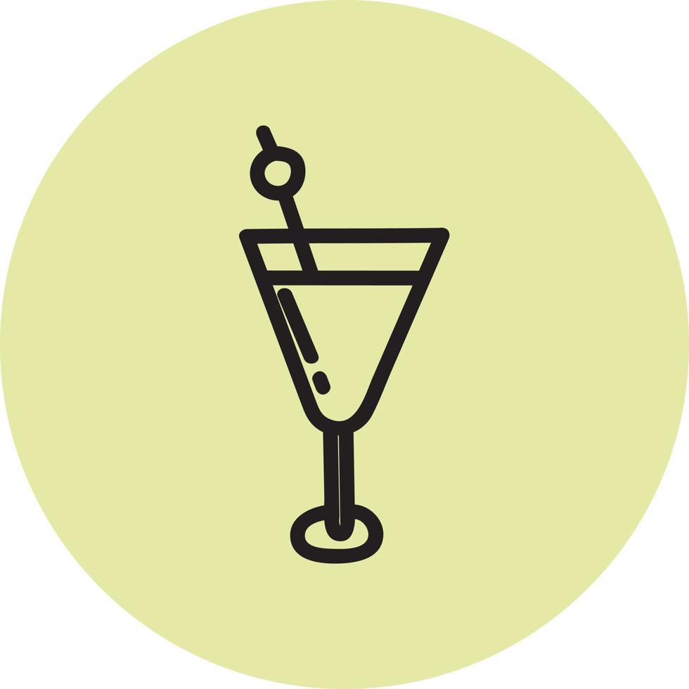 Coctail cosmopolitan, illustration, vector on white background.