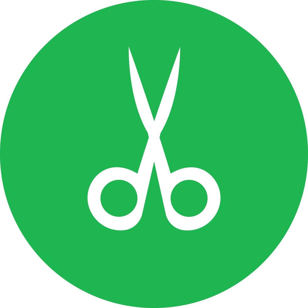 White sewing scissors, illustration, vector on white background.