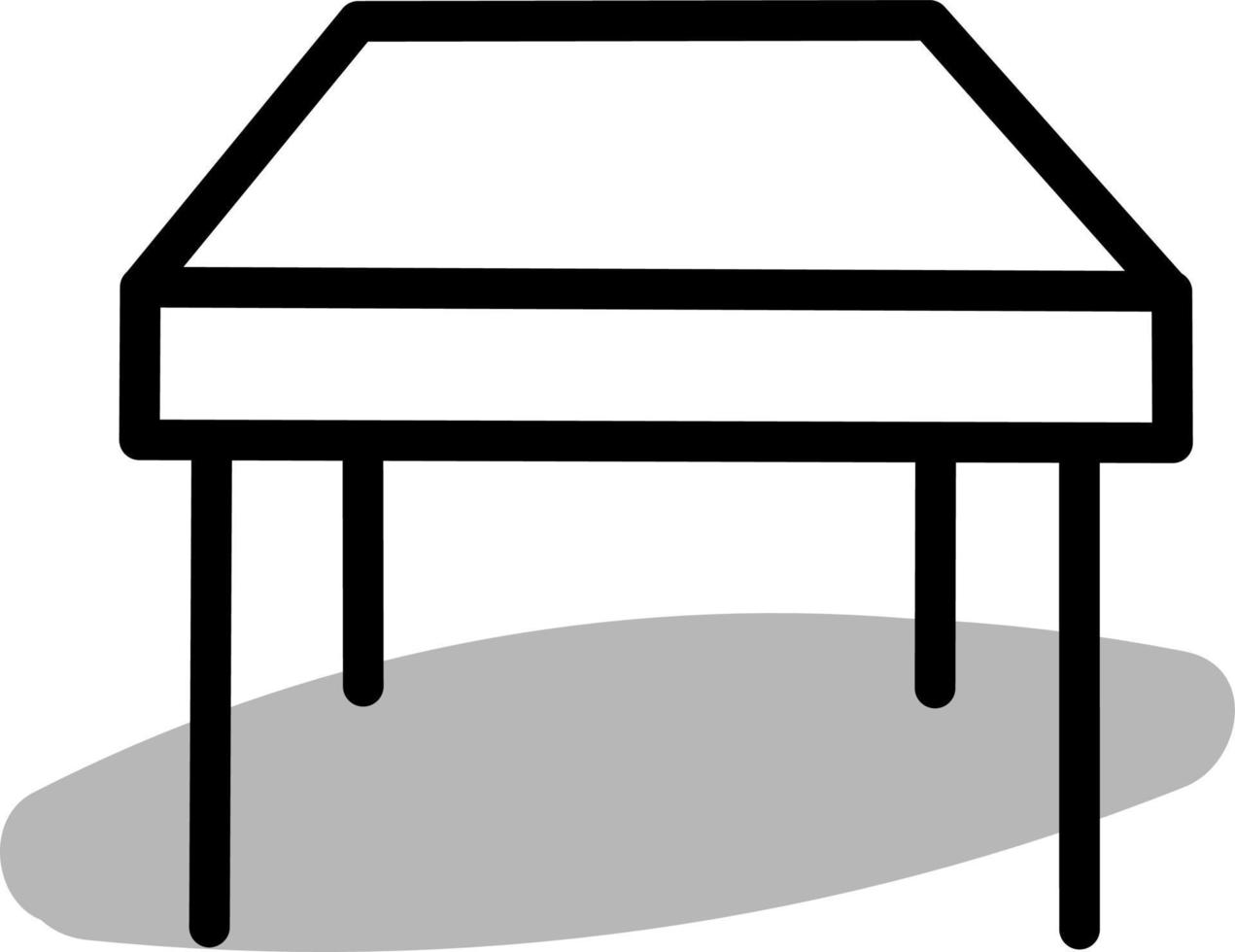 mesa negra, ilustración, sobre fondo blanco. vector