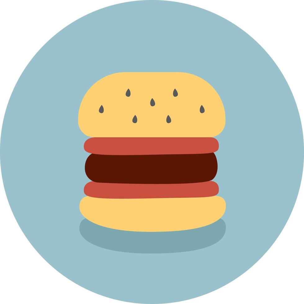 Simple burger, illustration, vector on a white background.