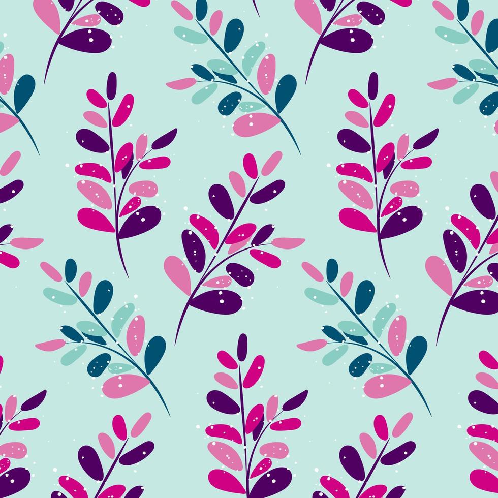 Floral seamless pattern. Twigs with leaves. Vector design for paper, cover, fabric, interior decor and other users. Vector illustration