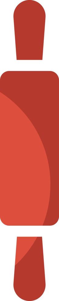 Red rolling pin, illustration, vector on a white background