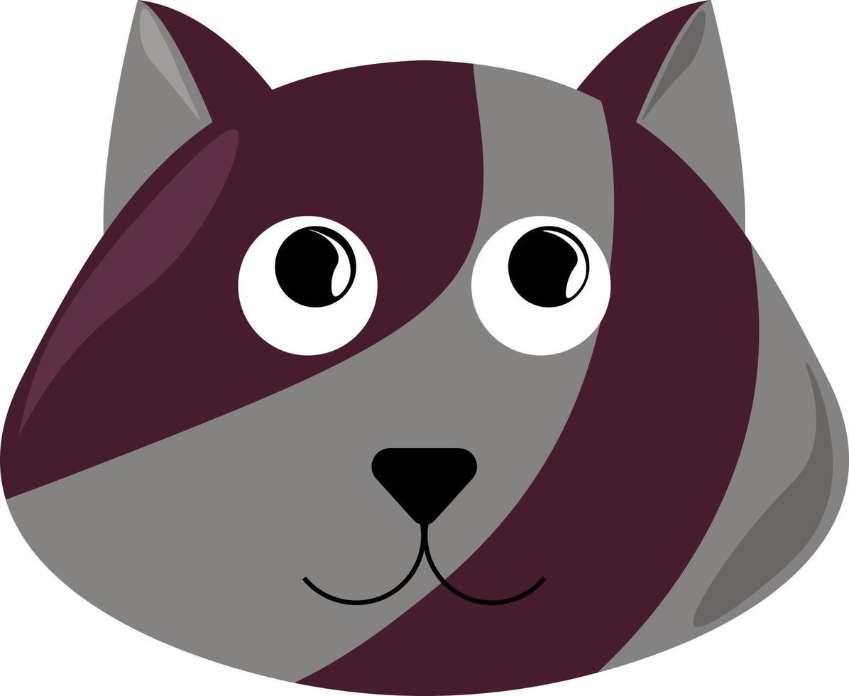 Striped cat, illustration, vector on white background.